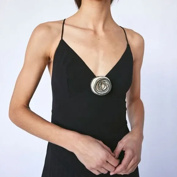 Free People Sweetest Rose Maxi Dress in Black - Picture 3 of 9